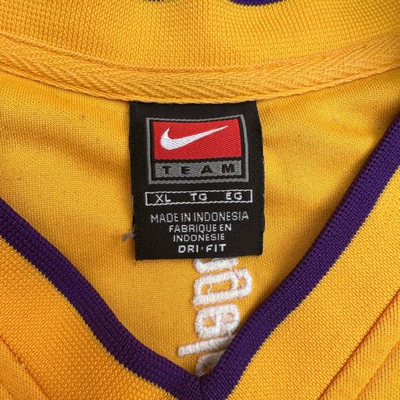 Vintage Nike Dri Fit NBA Los Angeles Lakers Y2K Warm Up Jersey Team Apparel XL - Picture 3 of 10